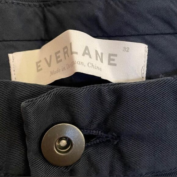 Everlane NWOT Dark Navy Blue Cotton Chino Trousers Size 32 - Picture 3 of 5
